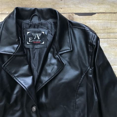 armani leather jacket fake|Armani emporio collezione leather jacket.